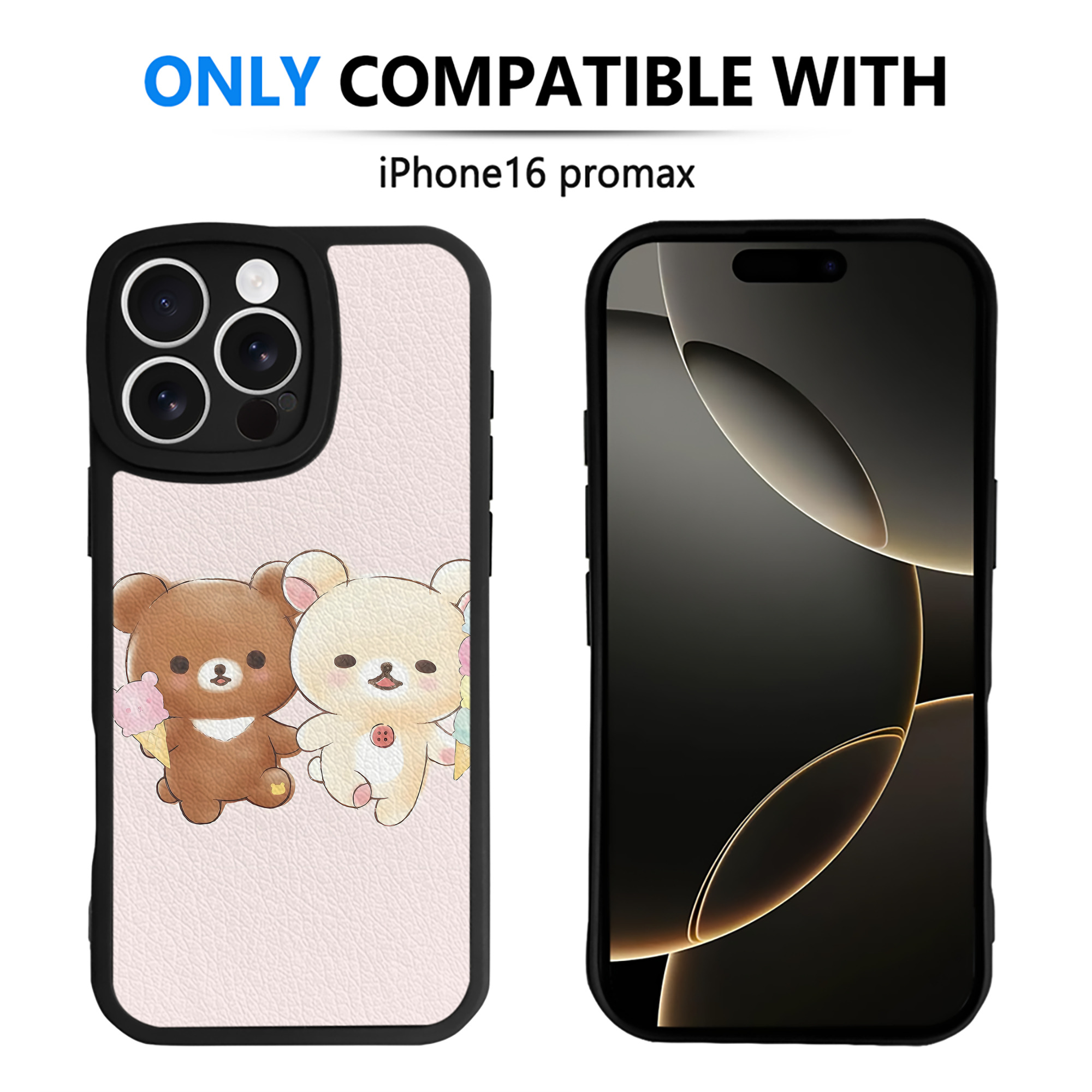 （画像用） リラックマ リラックマ キイロイトリ Rilakkuma Korilakkuma Kiiroitori 【iPhone 16シリーズ対応】シリコンスマホケース（レザー調） 材質：シリコン
